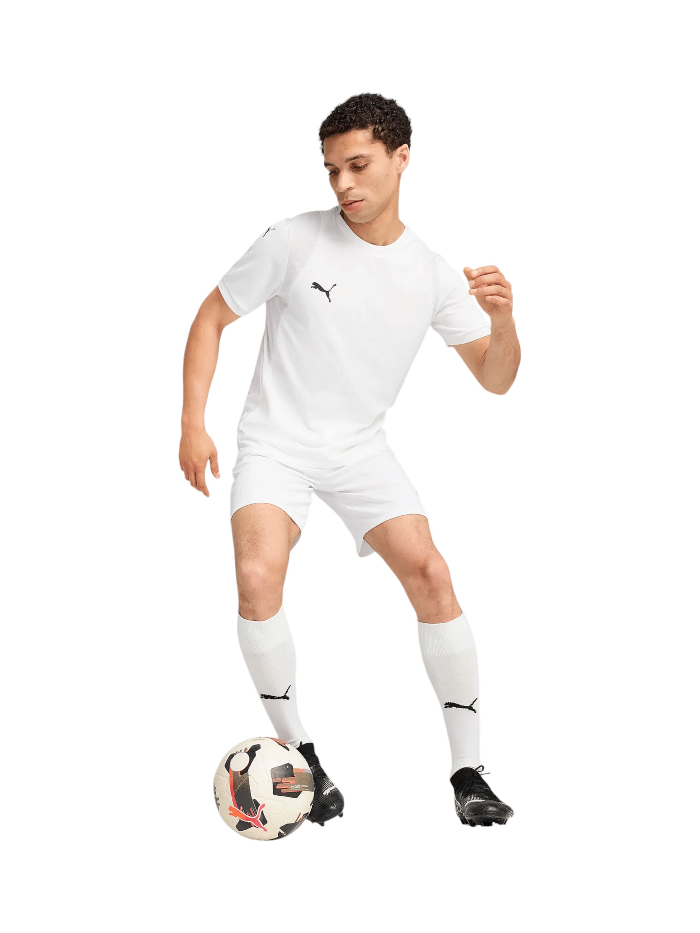 PUMA Regular Sportshorts 'TeamCup' in Weiß