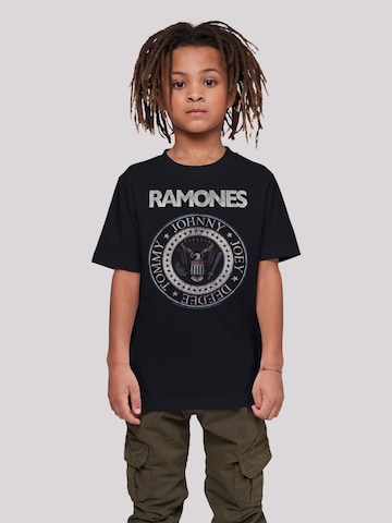 F4NT4STIC Shirt 'Ramones Rock Musik Band' in Zwart: voorkant