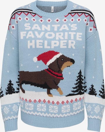 ONLY - Jersey 'ONLXmas' en azul: frente