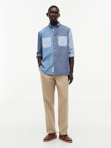 TOMMY HILFIGER Comfort fit Overhemd in Blauw