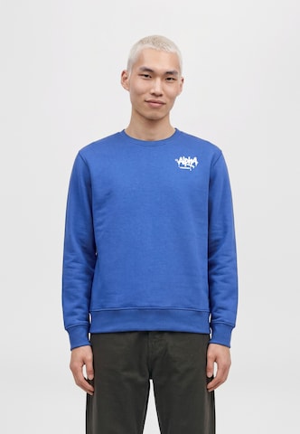 ALPHA INDUSTRIES Sweatshirt i blå
