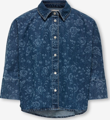 ONLY GIRLS Comfort fit Blouse 'KOGGrace' in Blauw: voorkant