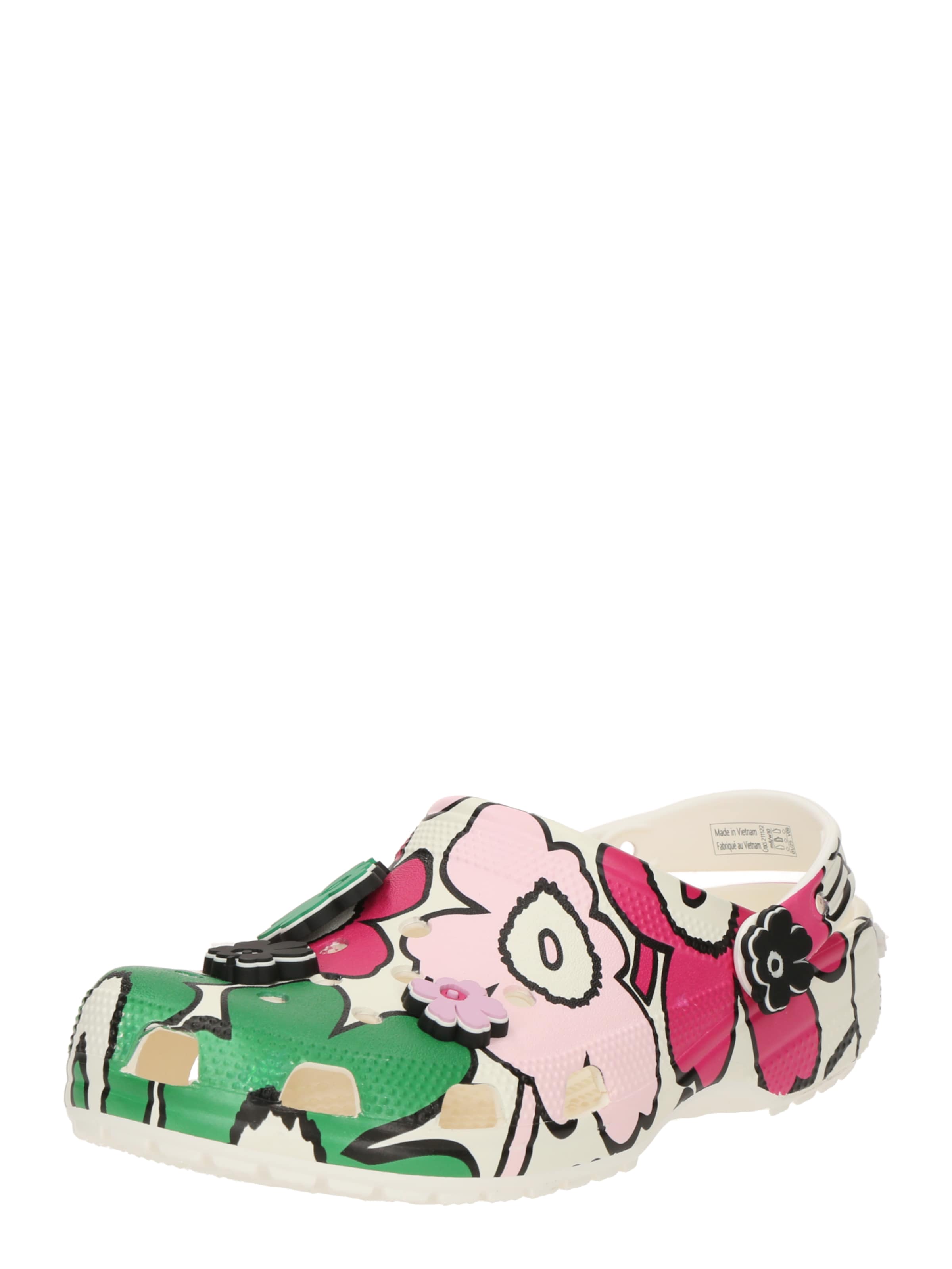 Crocs Pantofle 'Classic' - zelená / růžová / černá / offwhite, Produkt