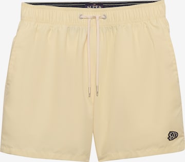 Shorts de bain Superdry & Co en jaune : devant