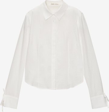 Pull&Bear Blouse in Wit: voorkant