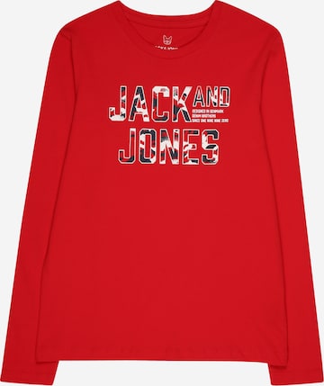 Jack & Jones Junior Shirt 'PEACE WALKER' in Red: front