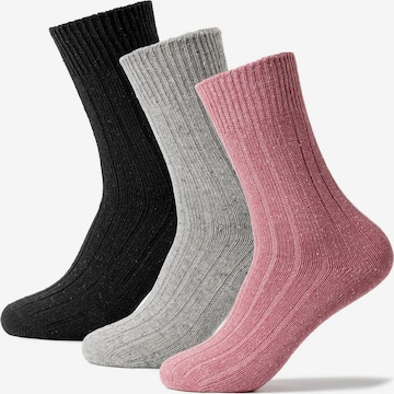 Occulto Socks 'Leni' in Grey: front