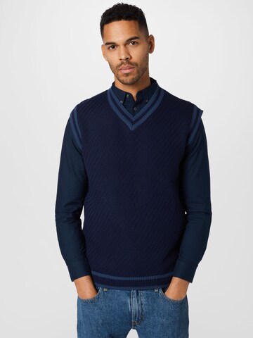 BURTON MENSWEAR LONDON Spencer in Blauw: voorkant