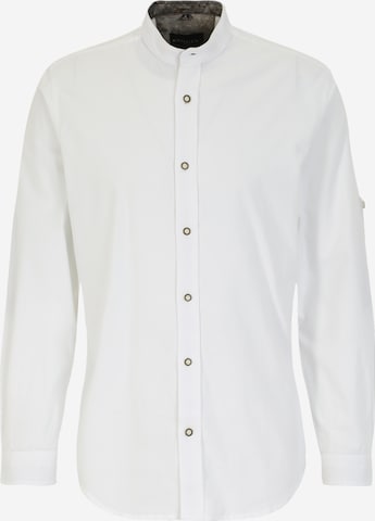 Krüger Buam Traditional Button Up Shirt 'Pierre' in White: front