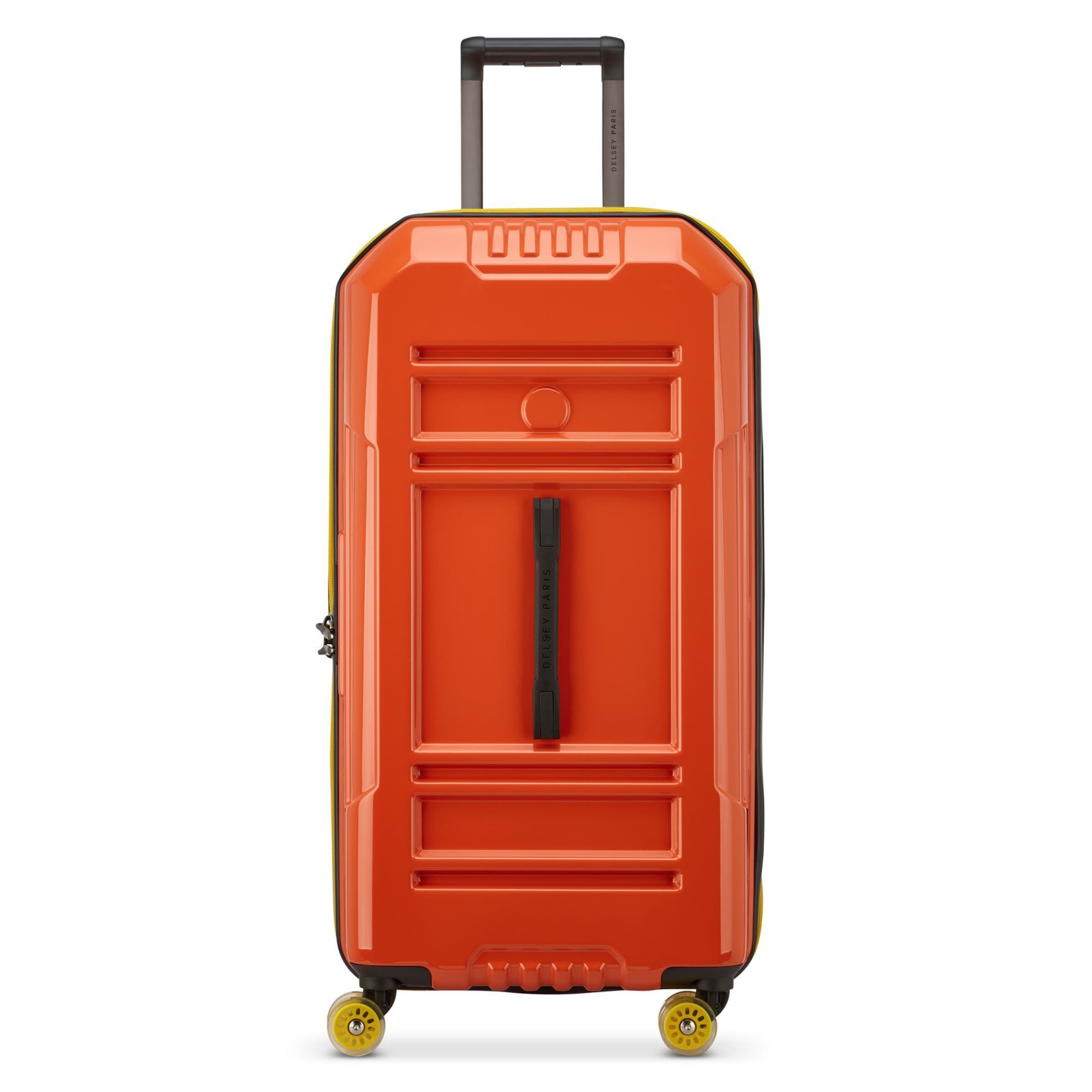 Trolley 'Rempart 2.0' di Delsey Paris in arancione: frontale