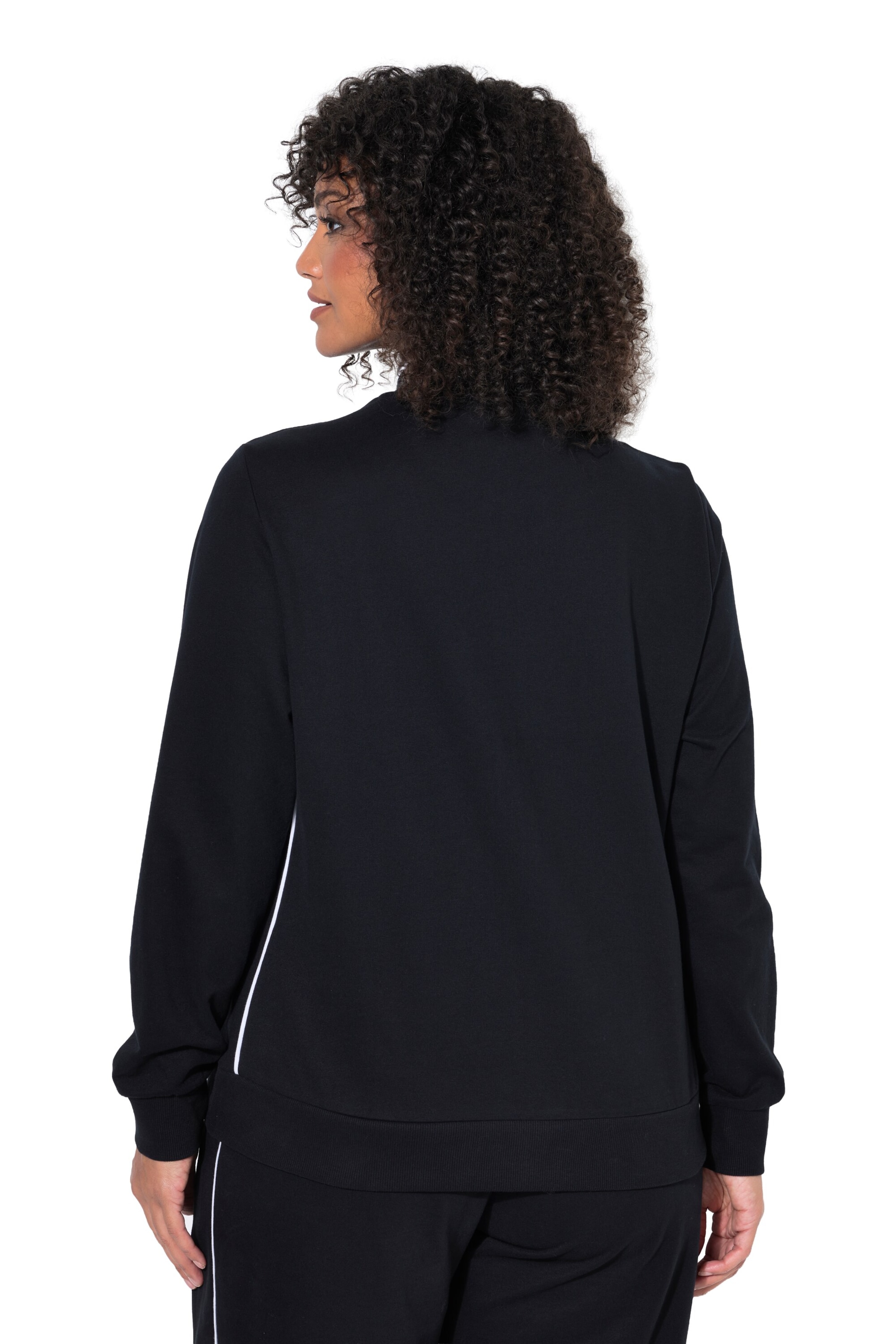 Ulla Popken Sweatjacke in Schwarz