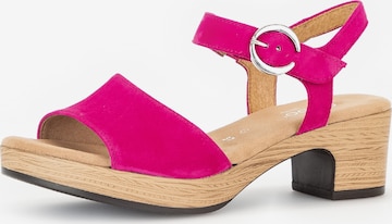 GABOR Sandalen met riem in Roze: voorkant