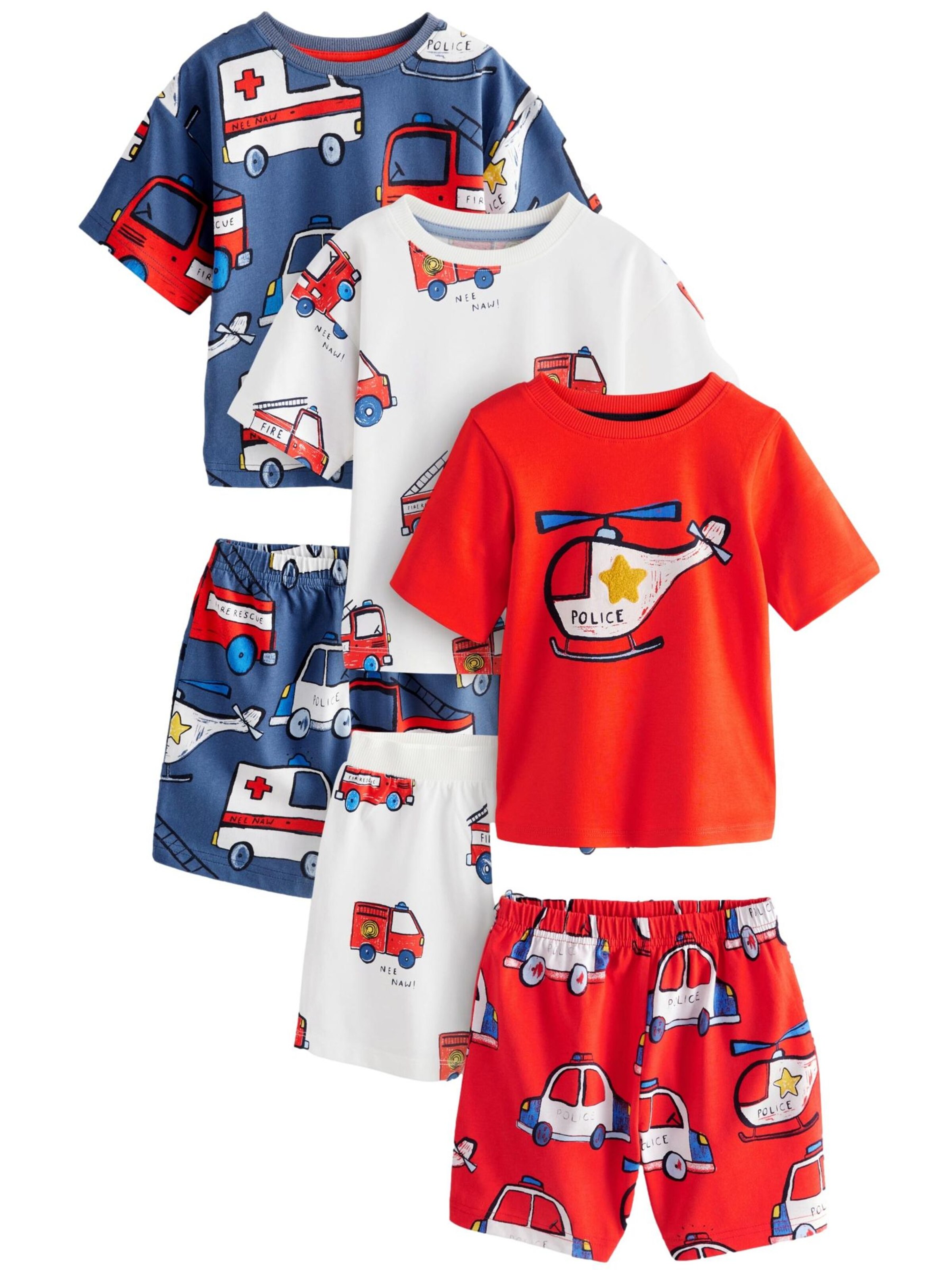 Next Комплект пижама в синьо: отпред