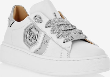 Philipp Plein Sneakers 'Hexagon' in Wit: voorkant