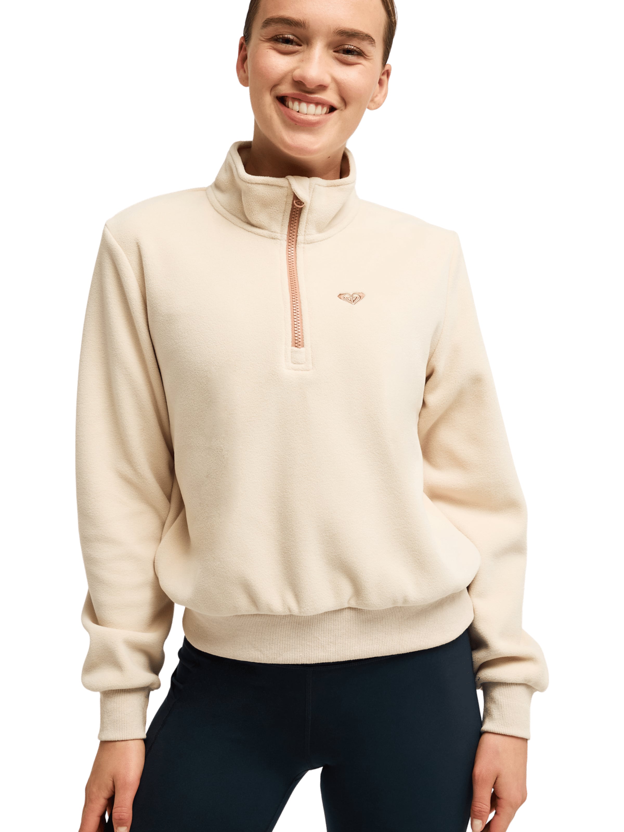 ROXY Pullover 'Waves of Warmth' in Beige: Vorderseite