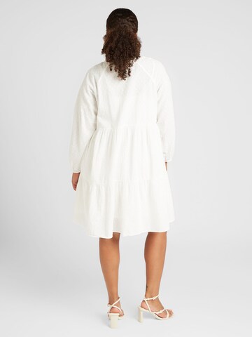 PIECES Curve Shirt Dress 'PCAGNETA' in White