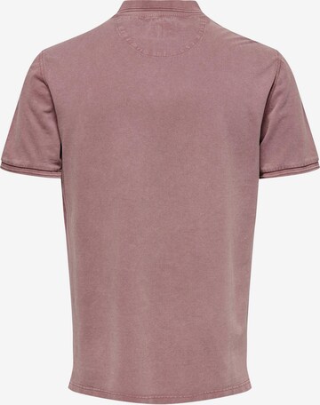 Only & Sons Shirt 'Travis' in Roze