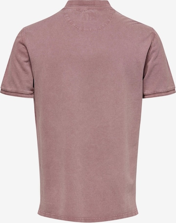 Only & Sons Poloshirt 'Travis' in Pink