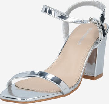 GLAMOROUS Remsandal i silver: framsida