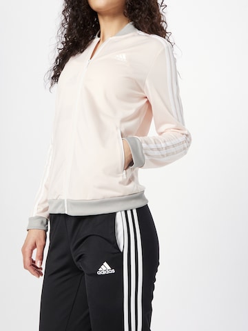 smėlio ADIDAS SPORTSWEAR Treniruočių kostiumas 'Essentials 3-Stripes'