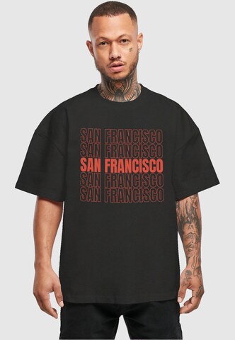 Merchcode T-Shirt 'San Francisco' in Schwarz: Vorderseite