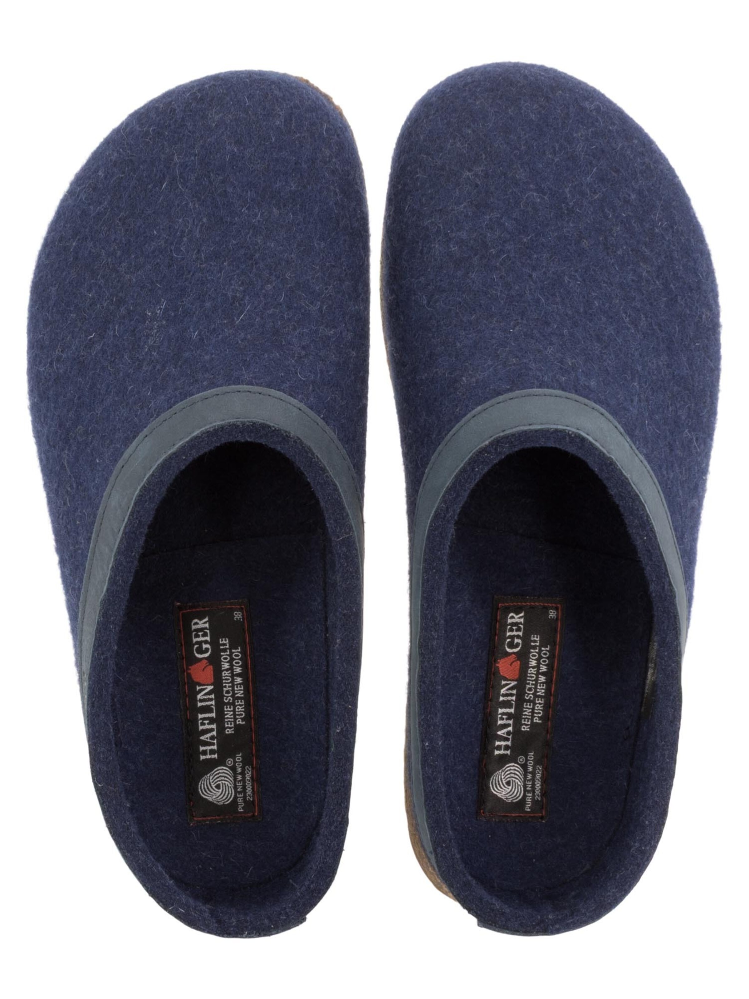 HAFLINGER Clogs 'Torben Grizzly' in Blue