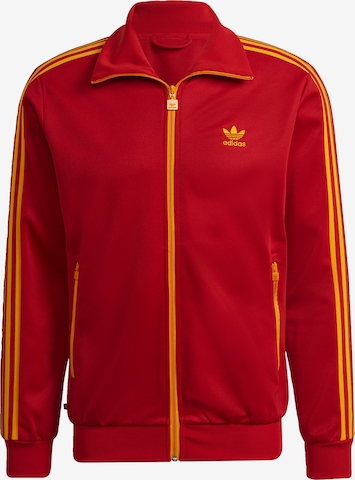 ADIDAS ORIGINALS Zip-Up Hoodie 'Beckenbauer' in Red: front