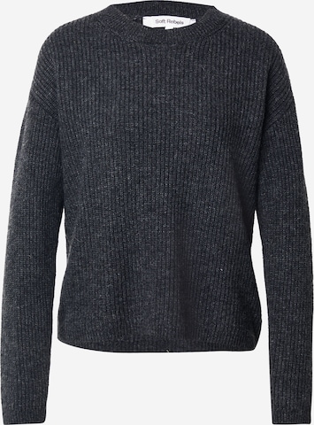 Soft Rebels Pullover 'West' in Schwarz: Vorderseite