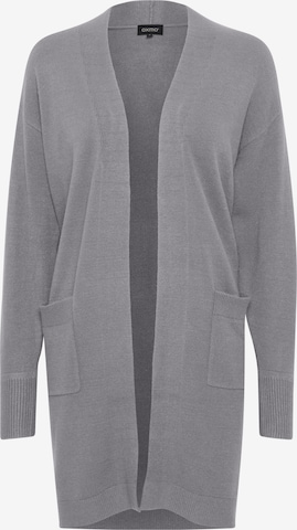 Oxmo Knit Cardigan in Grey: front