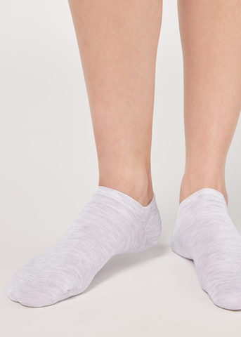 CALZEDONIA Ankle Socks in Grey: front