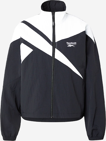 Reebok Φθινοπωρινό και ανοιξιάτικο μπουφάν σε μαύρο: μπροστά