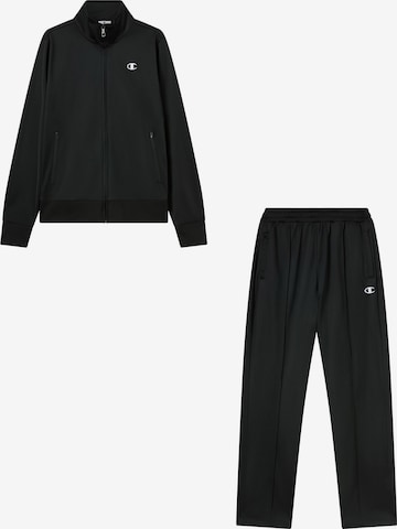 juoda Champion Authentic Athletic Apparel Treniruočių kostiumas: priekis