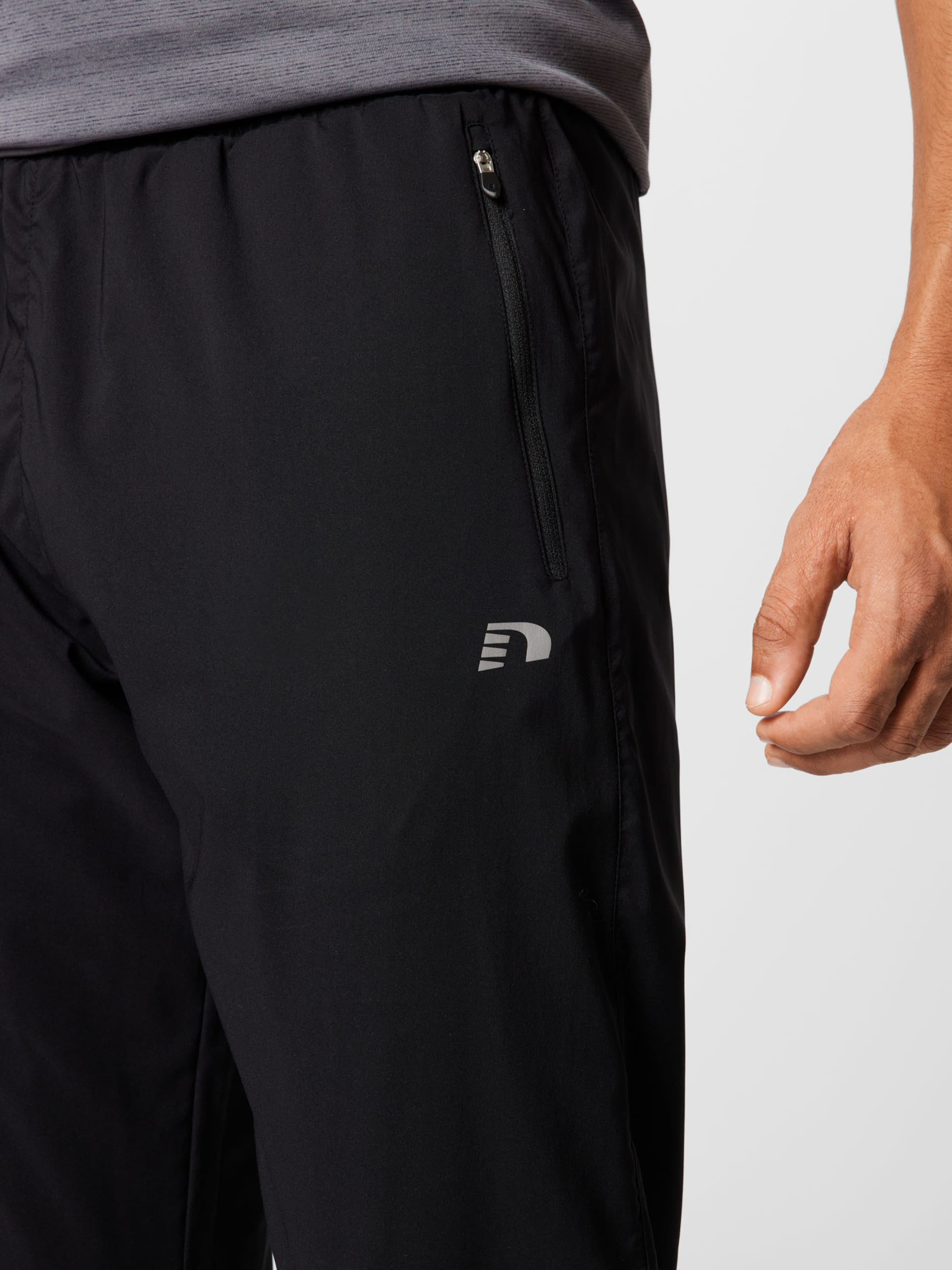 Newline Pantaloni Sportivi Uomo – Modello Core, Nero, Traspiranti, In Poliammide Ed Elastan, GAMBA STRETTA - 6