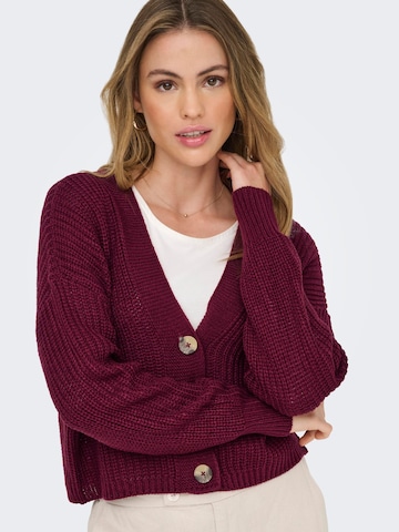 ONLY Gebreid vest 'ONLCarol' in Rood