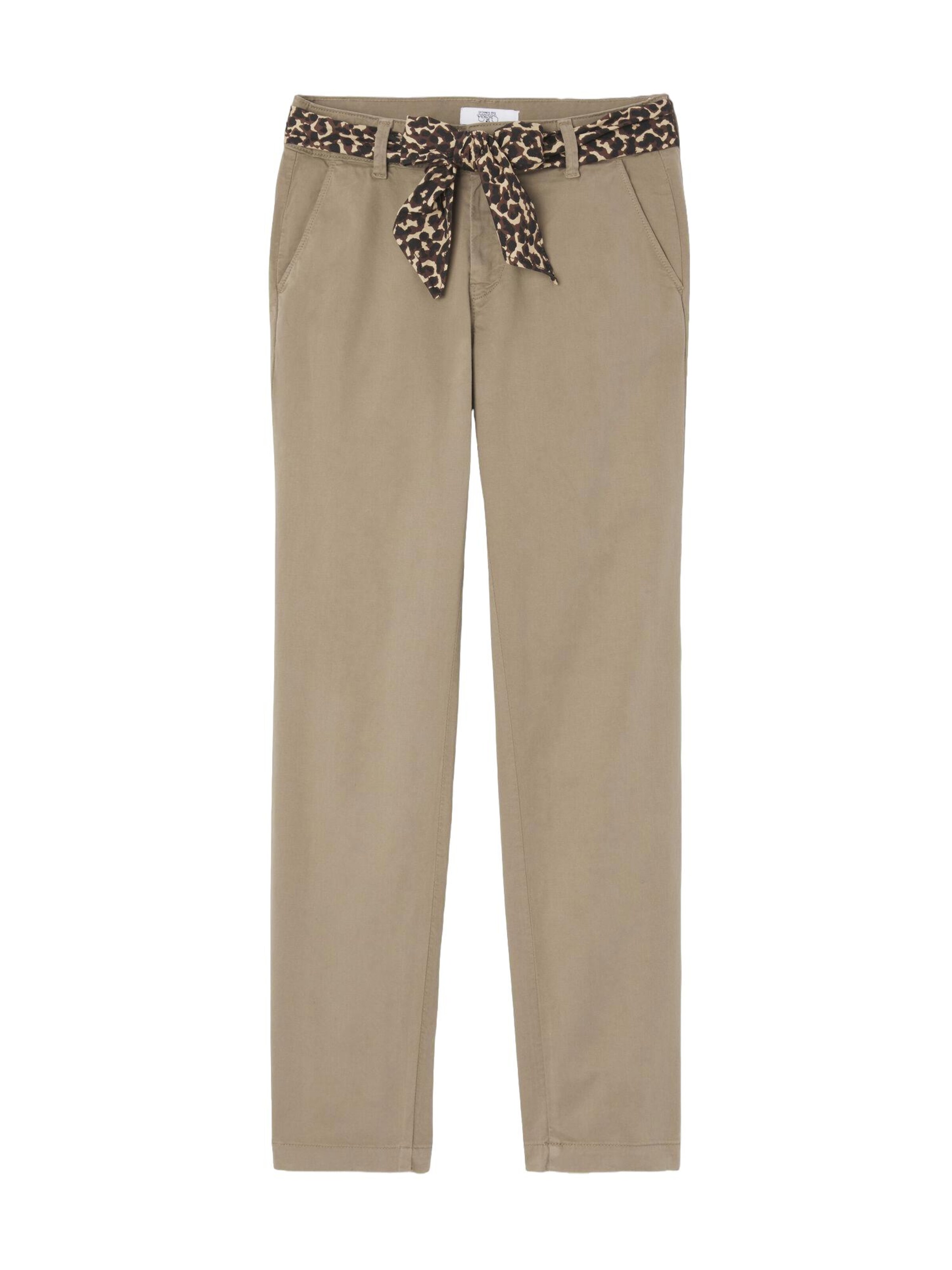 Regular Pantalon chino 'KRISTIN' Le Temps Des Cerises en beige : devant