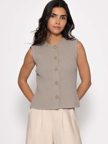SASSYCLASSY Strickweste‌‌‌‌‌ in Grau: Vorderseite