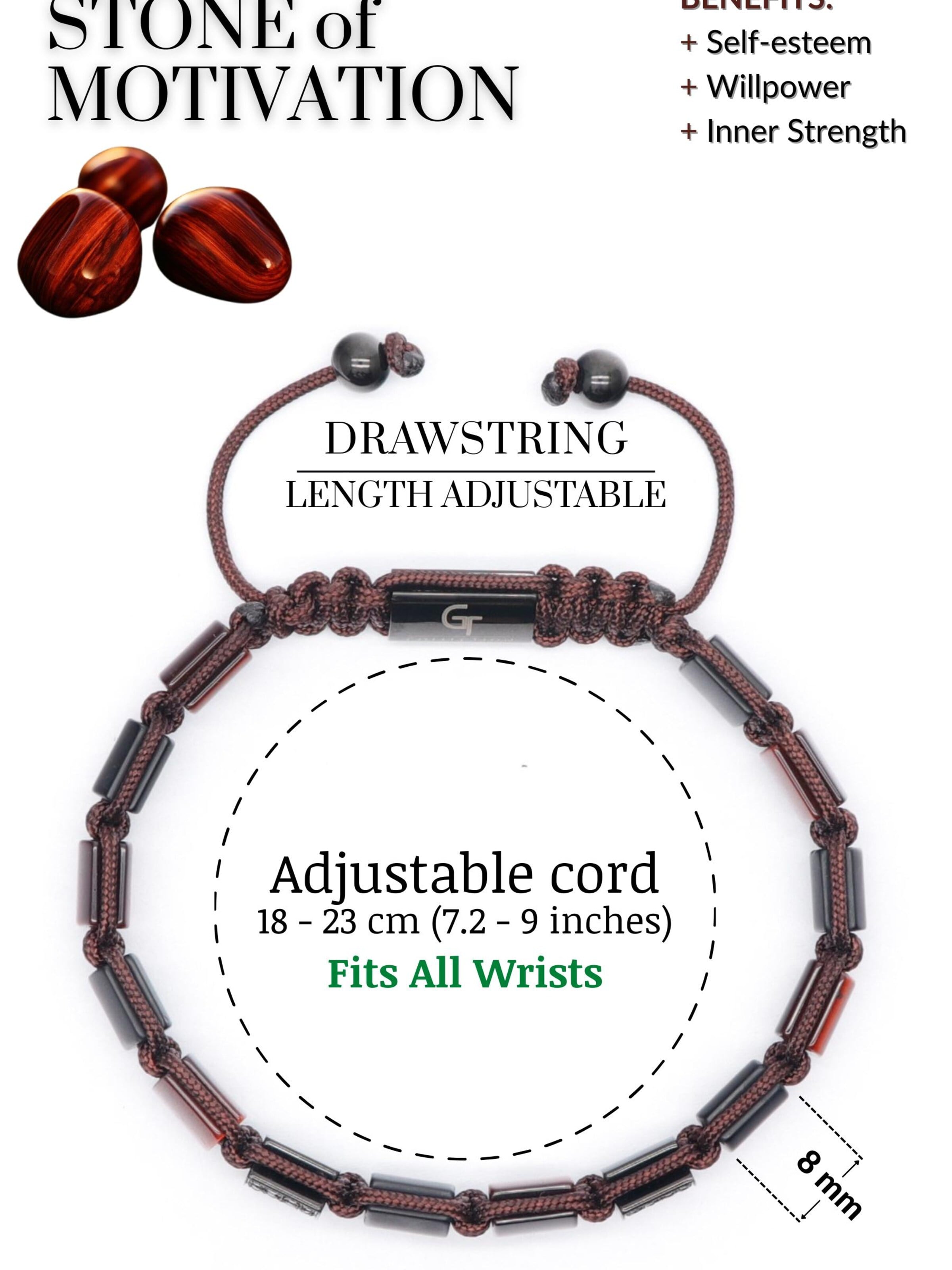 Braccialetto 'The Motivation Set Classic' di GT Collection in rosso