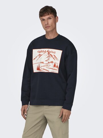 Only & Sons Sweatshirt 'Eli' i blå: forside