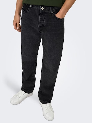 Only & Sons - Loosefit Vaquero en negro
