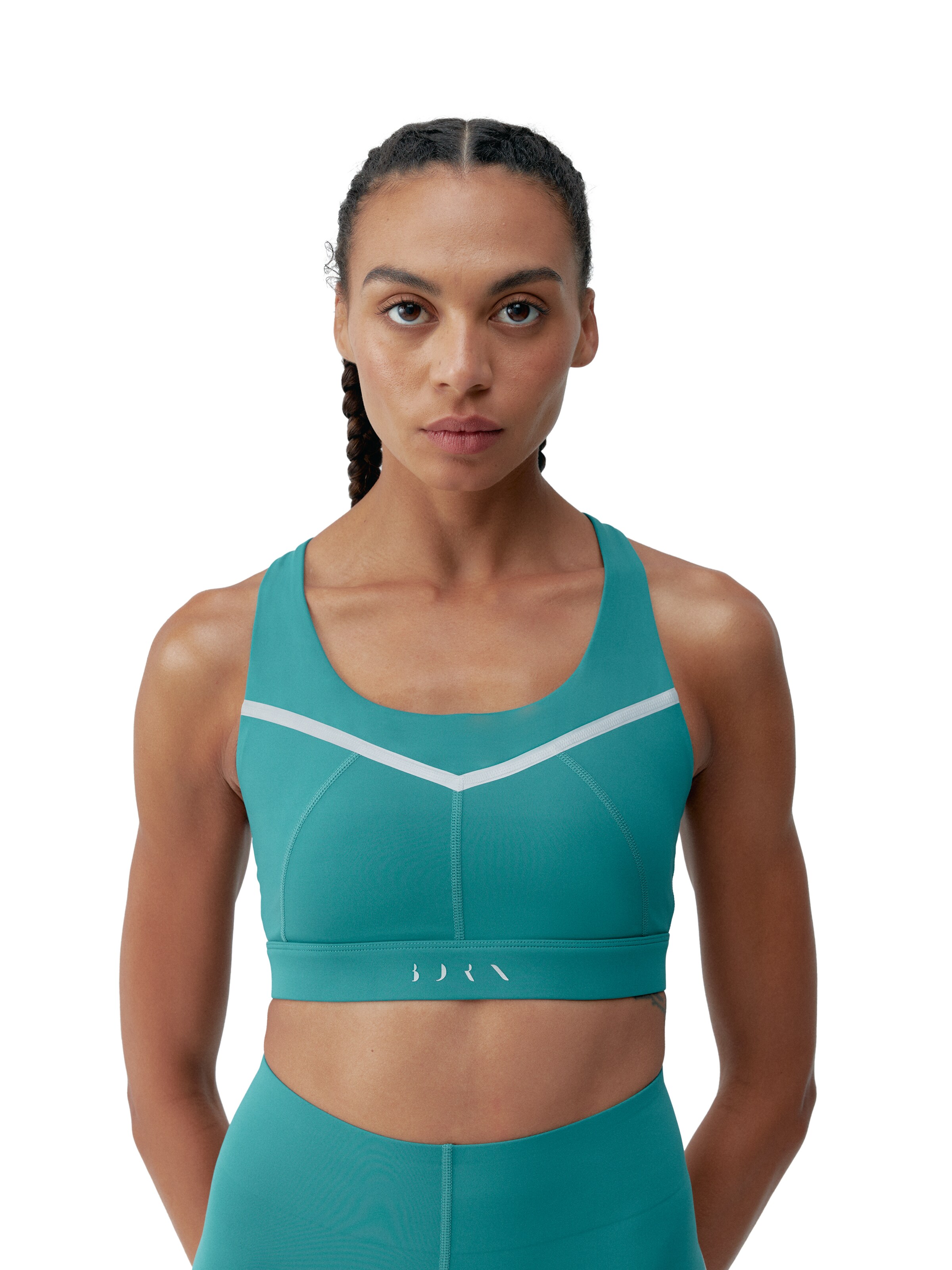 Born Living Yoga Skinny Sports trousers 'Luna' in Green: front