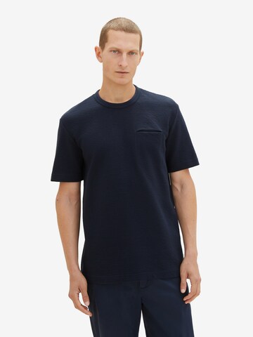 T-Shirt TOM TAILOR en bleu : devant