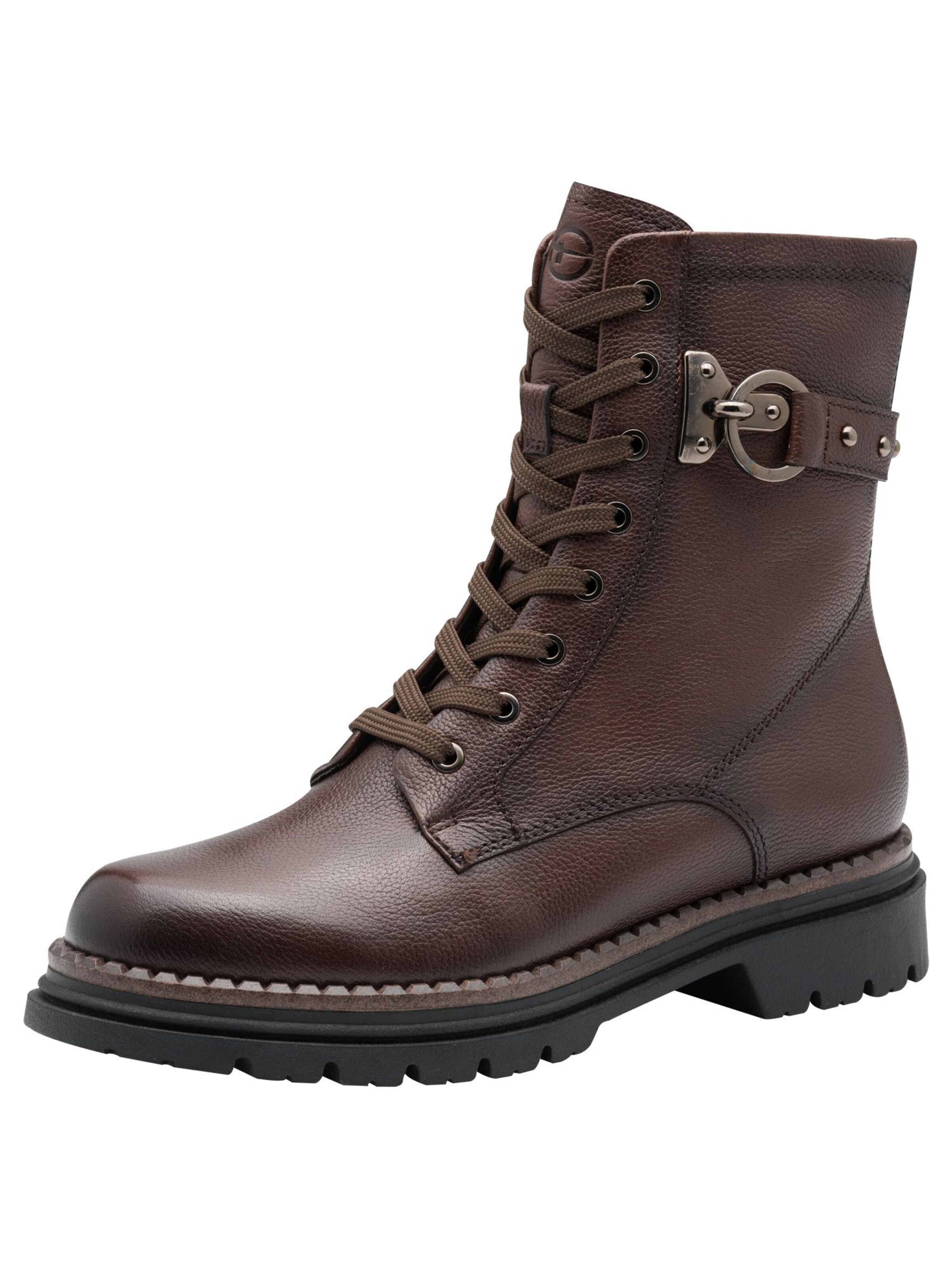 Tamaris Schnürstiefelette in Braun: Vorderseite