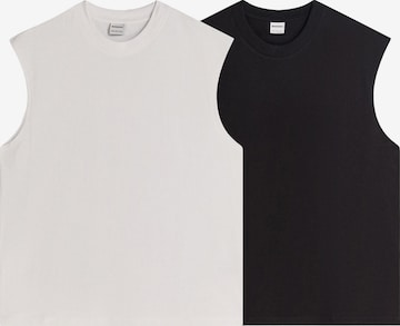 T-Shirt Bershka en noir : devant