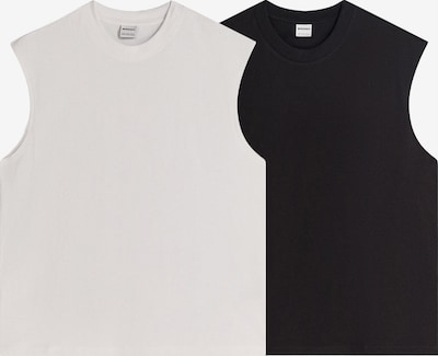 Bershka Paita värissä musta / offwhite, Tuotenäkymä