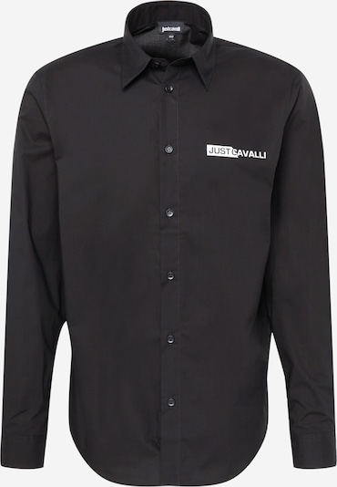 Just Cavalli Button Up Shirt 'POPLIN DAVID' in Black / White, Item view