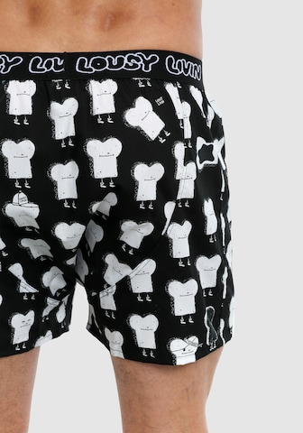 Lousy Livin Boxer shorts 'Toast & Zitrone' in Black