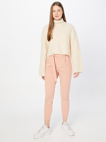 VERO MODA Slimfit Bandplooibroek 'EVA' in Roze