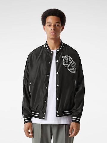 Bershka Between-season jacket in Black: front