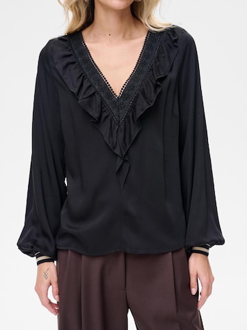 Blue Shadow Blouse in Black