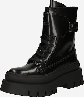 BRONX - Botines con cordones en negro: frente